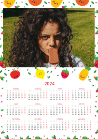 Вертикальные календари-постеры A4 - Заводные фрукты