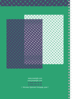 Блокноты-книжки A4 - Решёточная плашка Задняя обложка
