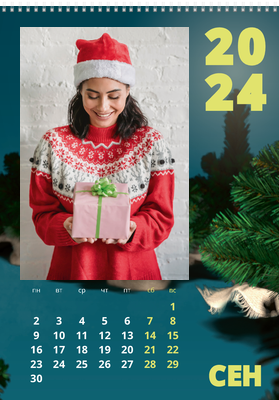 Вертикальные настенные перекидные календари - Внутри шляпы фокусника Сентябрь