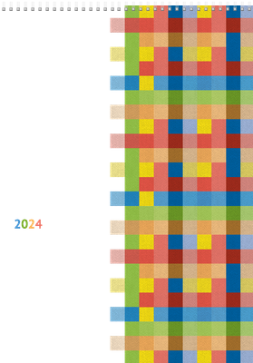 Вертикальные настенные перекидные календари - Текстиль цветной Обложка